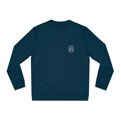 Fair fashion unisex sweatshirt 'Snowy Mountain' - navy blue