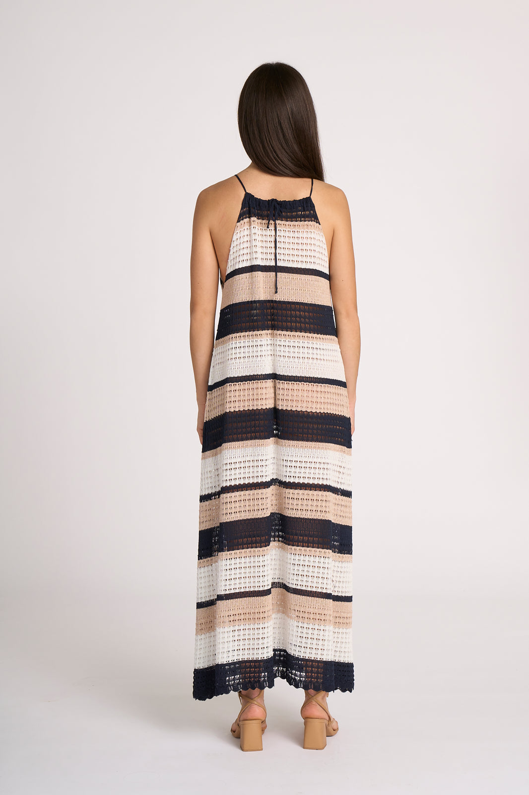 Long dress with multicolor stripes - Theo
