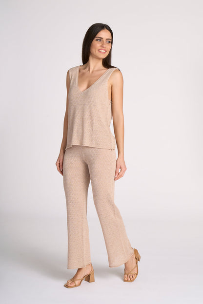 Perforated knit trousers - Valeria