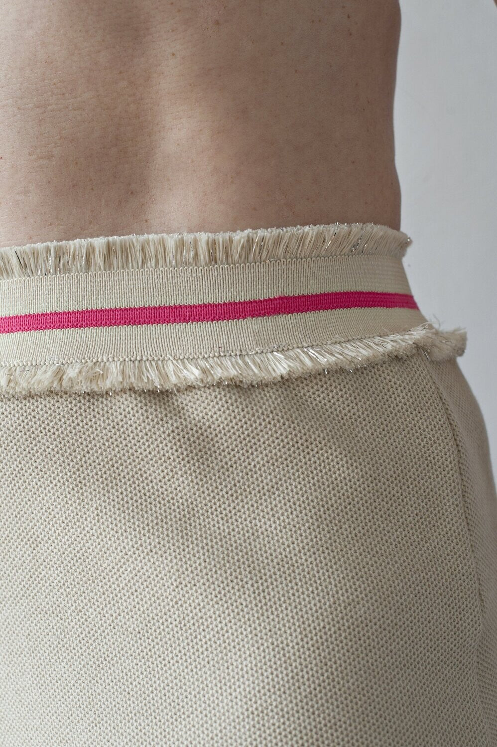 Short Beige Cashmere With Recycled Cotton