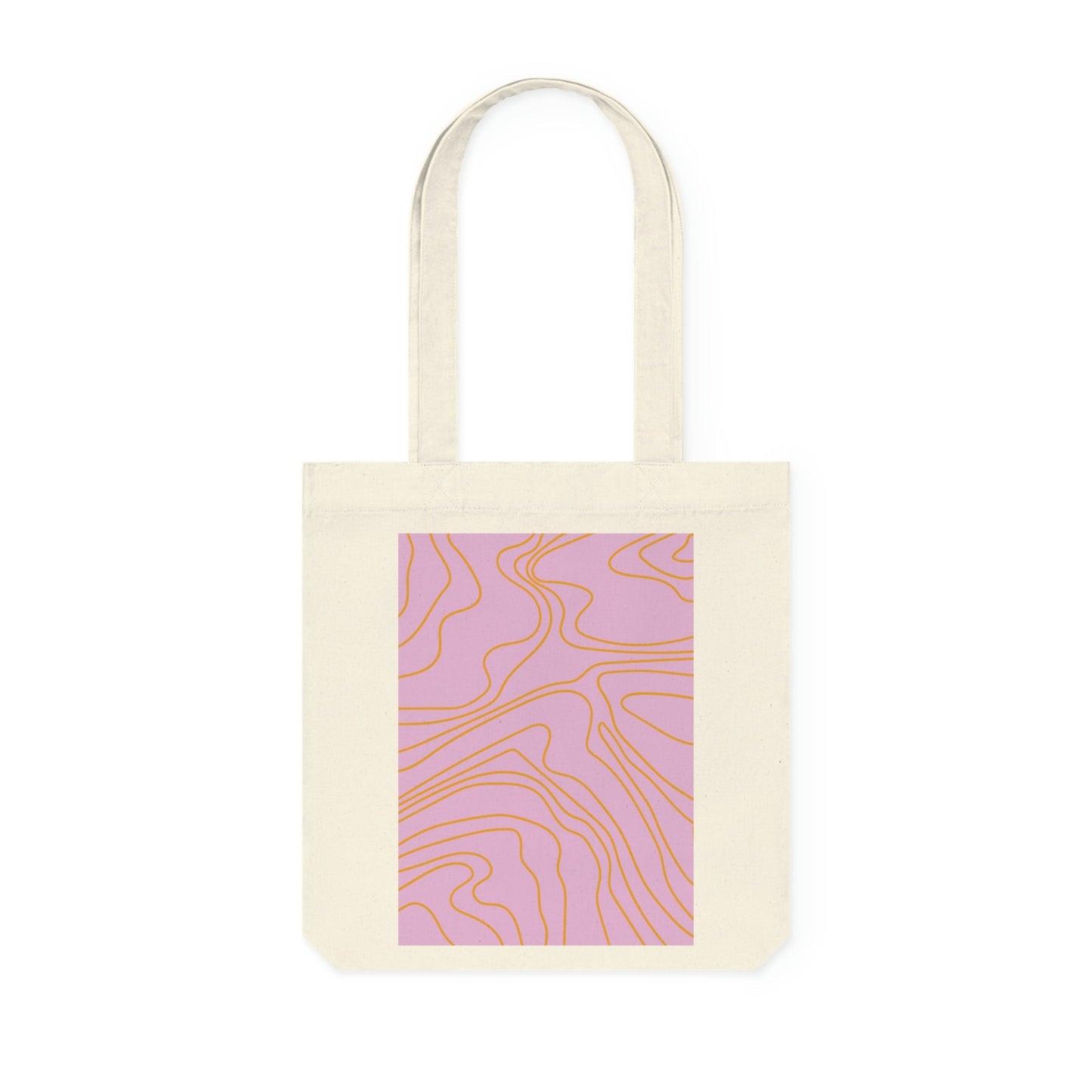 Little by Little - by Little Lady Funky tote bag 'Swirls' - pink&orange lines