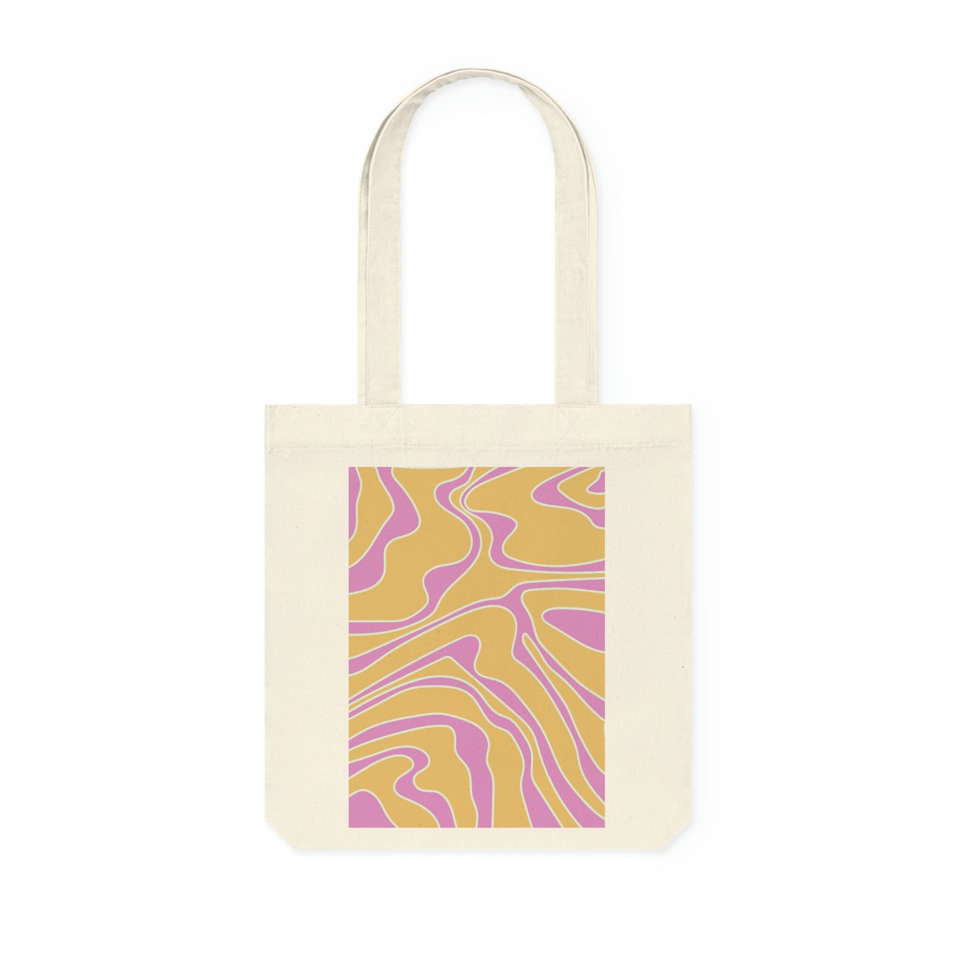 Little by Little - by Little Lady Funky tote bag 'Swirls' - yellow&pink