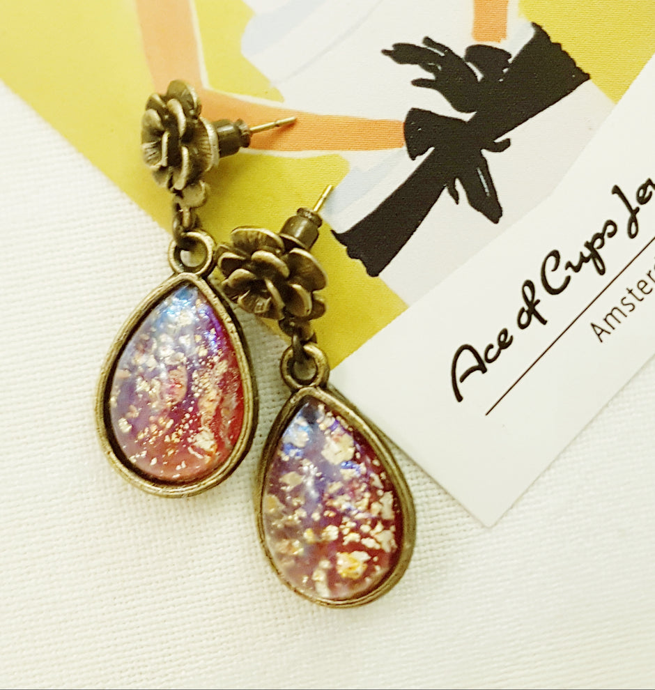 Ace of Cups Jewellery Retro Drop Earrings/Cherry
