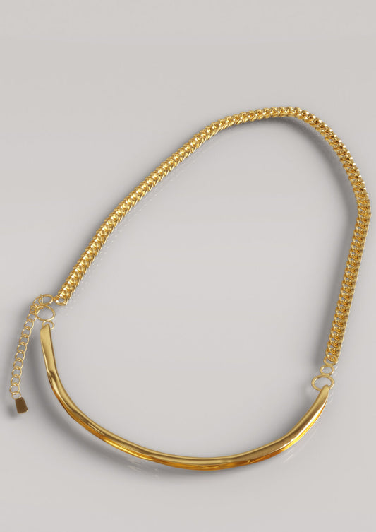 Love, Nena Shaped Necklace Gold Plated