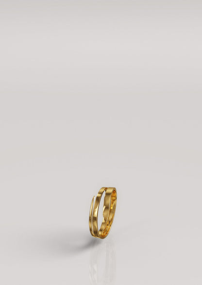Love, Nena Pressed Triple Ring Gold Plated