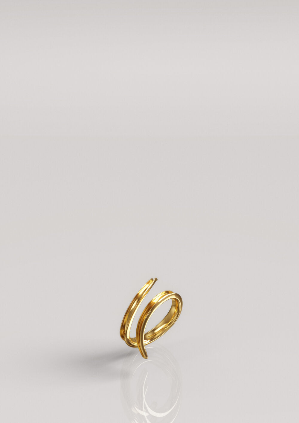Love, Nena Shaped Double Ring Gold Plated