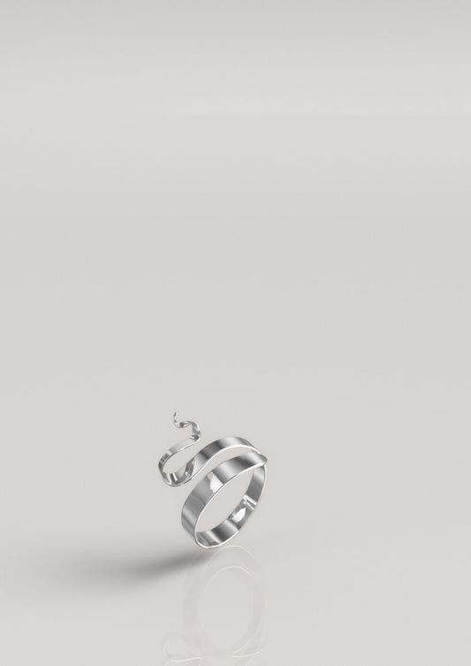 Love, Nena Hammered Twisted Ring Silver