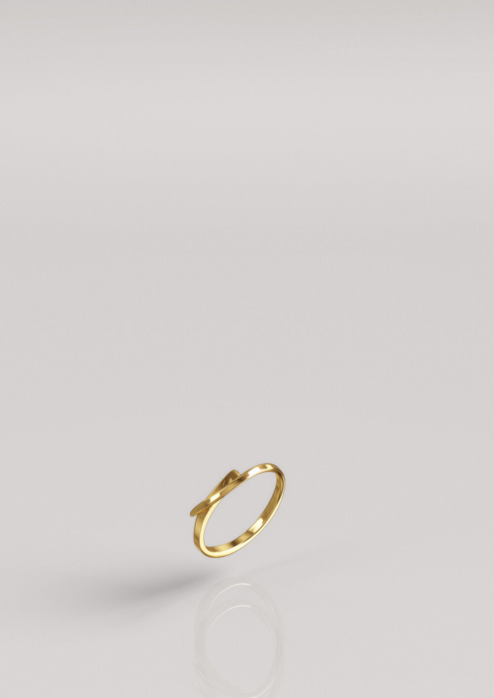 Love, Nena Pressed Simple Ring Gold Plated