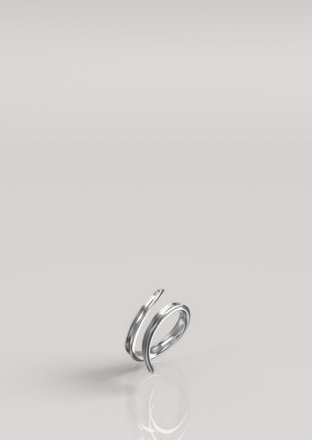 Love, Nena Shaped Double Ring Silver