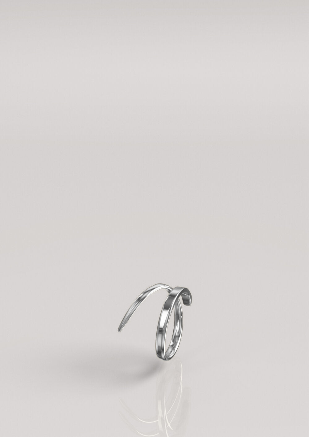 Love, Nena Pressed Double Ring Silver