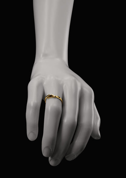 Pressed Simple Ring Gold Plated