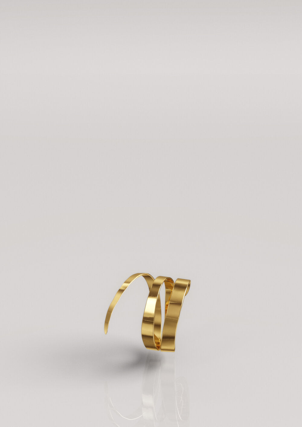Hammered Triple Ring Gold Plated
