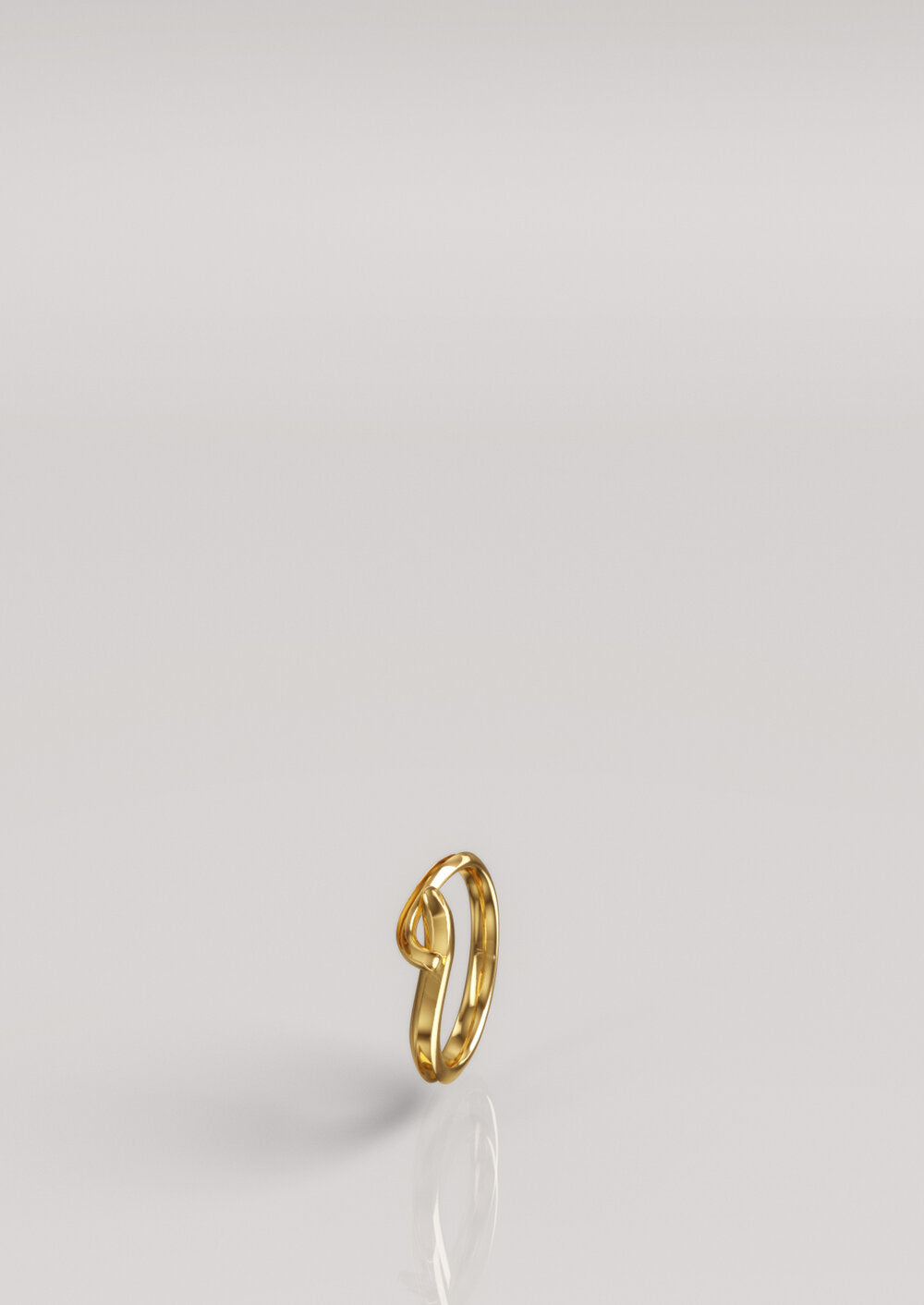 Shaped Simple Ring Gold Plated