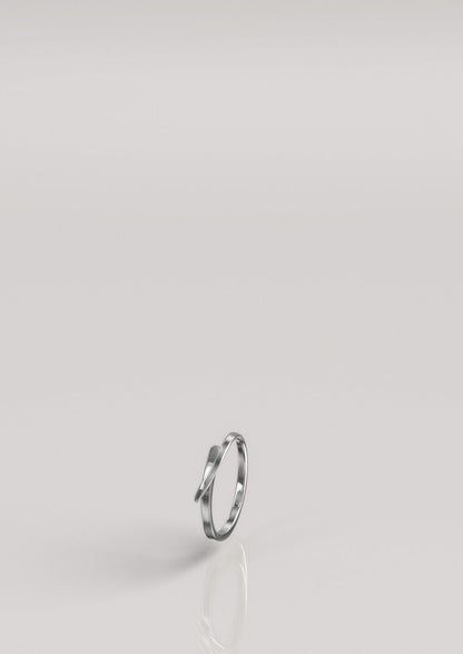 Pressed Simple Ring Silver
