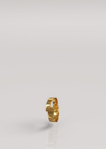 Hammered Simple Ring Gold Plated