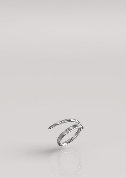Pressed Double Ring Silver