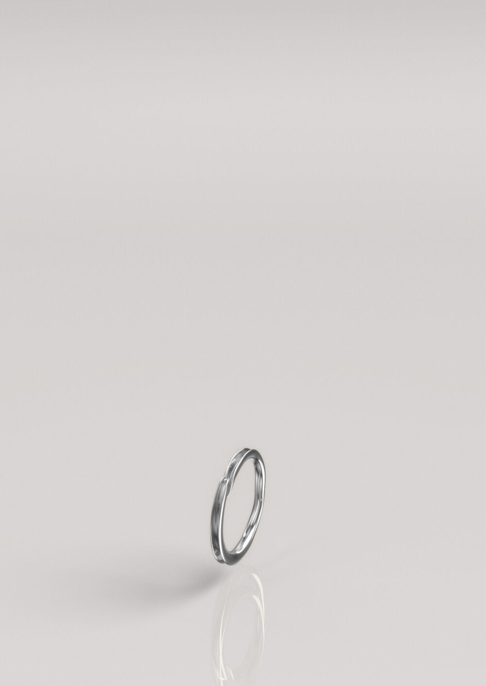 Shaped Linear Ring Silver