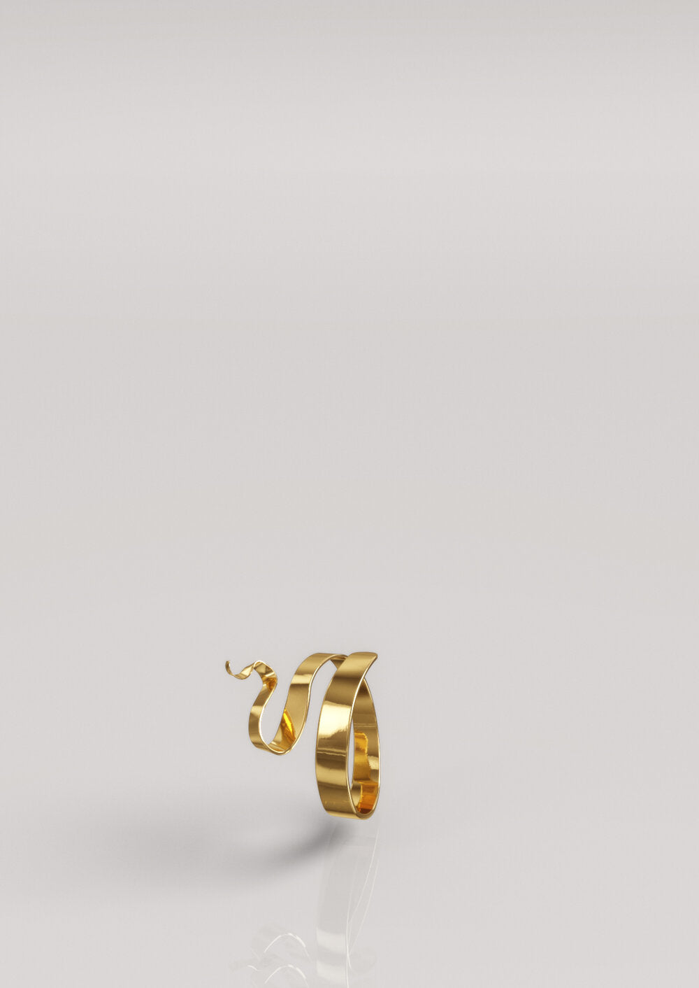 Hammered Twisted Ring Gold Plated