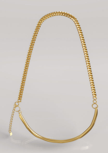Shaped Necklace Gold Plated