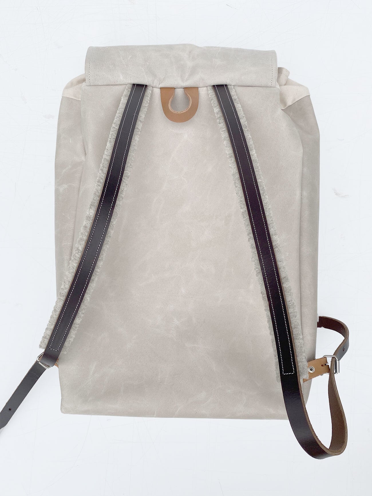 Leather Backpack - Off White