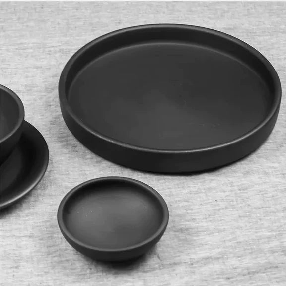 LIMA Handmade Black Clay Oven Dish / Serving Plate
